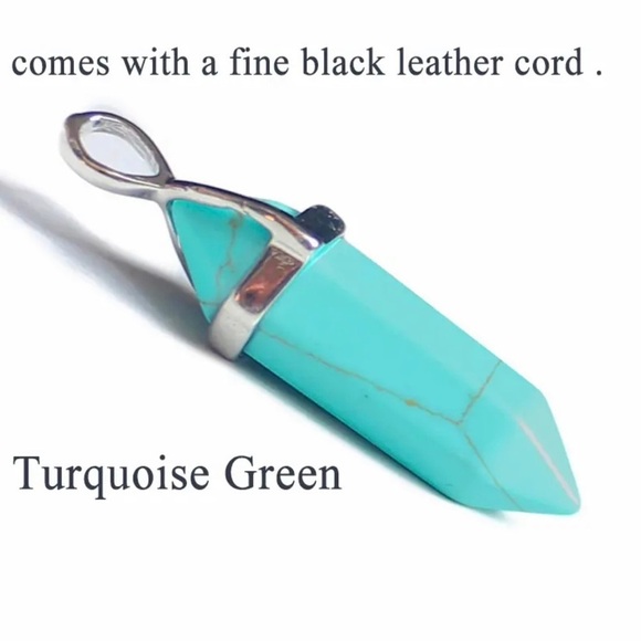 ⭐️ 5 for $25 Turquoise Green Natural Gem Stone Necklace - Picture 1 of 6